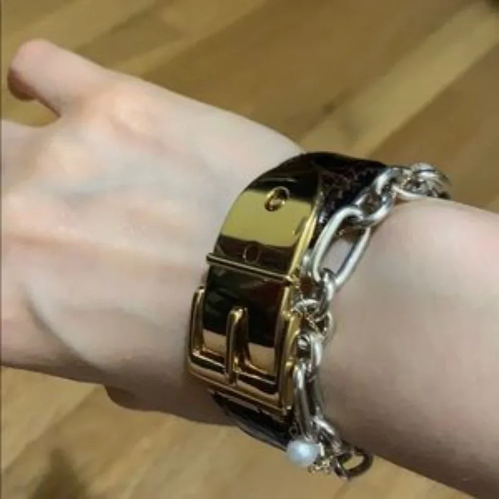 Vintage Gucci Belt Buckle Strap Bangle Bracelet - Picture 11 of 12